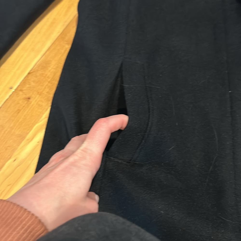NWT Old Navy Black Zipper Front Peacoat with Pockets - Picture 5 of 9